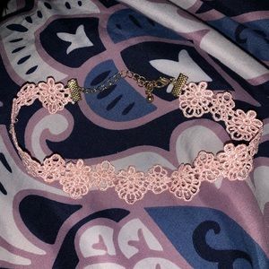 Pink Flower Choker